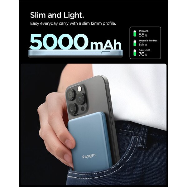 Spigen-Essential-EA2205MQ-MagSafe-Qi2-powerbanka-5000mAh-22-5W-modra