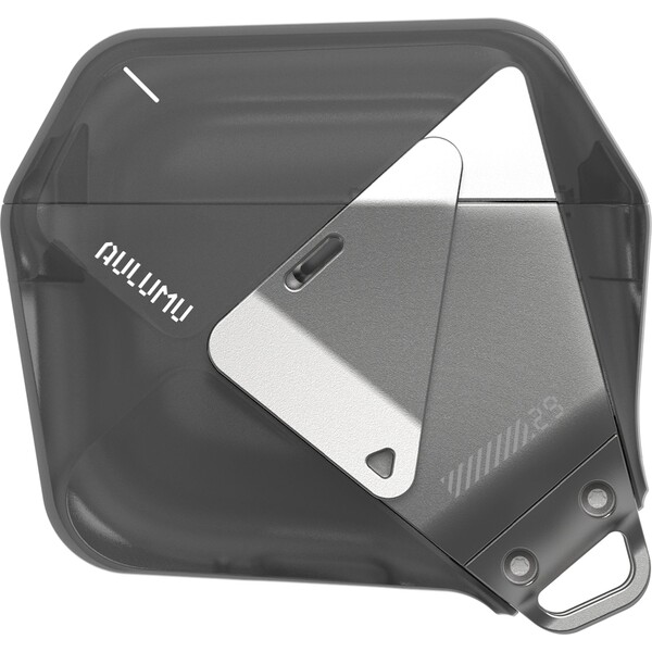 Aulumu-A29-Geometric-Case-pouzdro-AirPods-4-Translucent-Gray