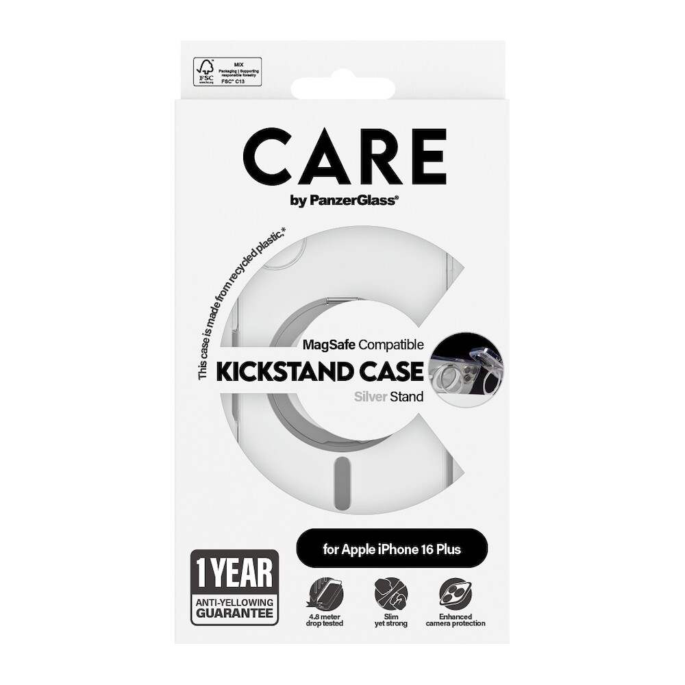 PanzerGlass-CARE-kryt-Apple-iPhone-16-Plus-MagSafe-KickStand-ciry-sedy