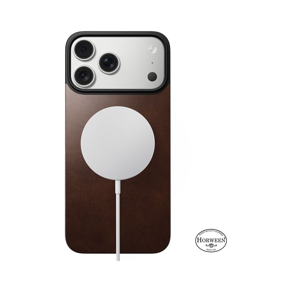 Nomad-Magnetic-Leather-Back-Horween-Magsafe-kozeny-kryt-iPhone-17-Pro-Rustic-Brown