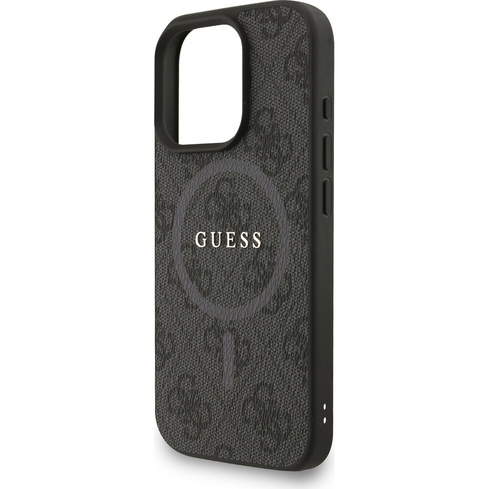Guess-PU-Leather-4G-Colored-Ring-Strap-MagSafe-kryt-iPhone-16-Pro-cerny