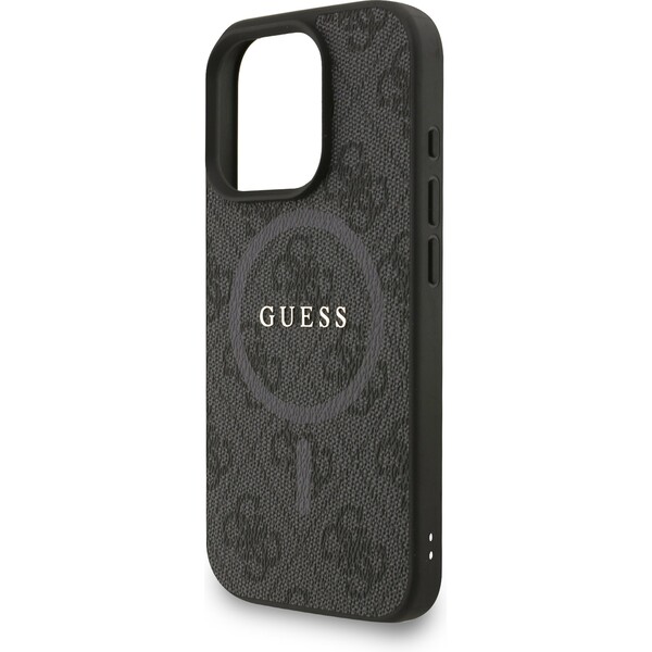Guess-PU-Leather-4G-Colored-Ring-Strap-MagSafe-kryt-iPhone-16-Pro-cerny