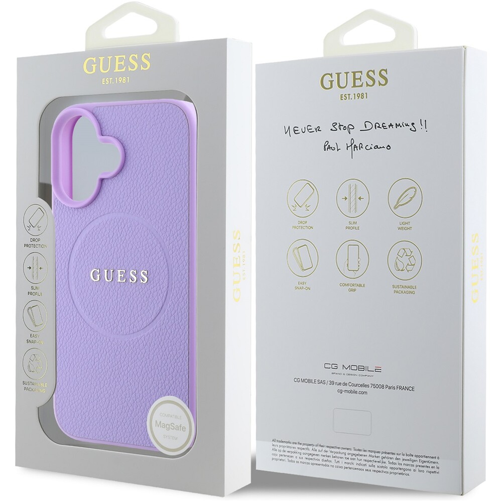 Guess-PU-Grained-Classic-Logo-MagSafe-kryt-iPhone-16-fialovy