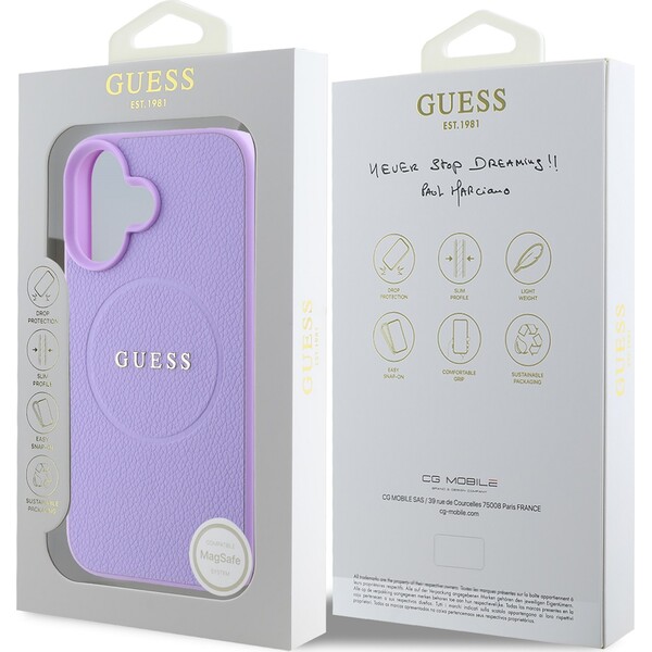 Guess-PU-Grained-Classic-Logo-MagSafe-kryt-iPhone-16-fialovy