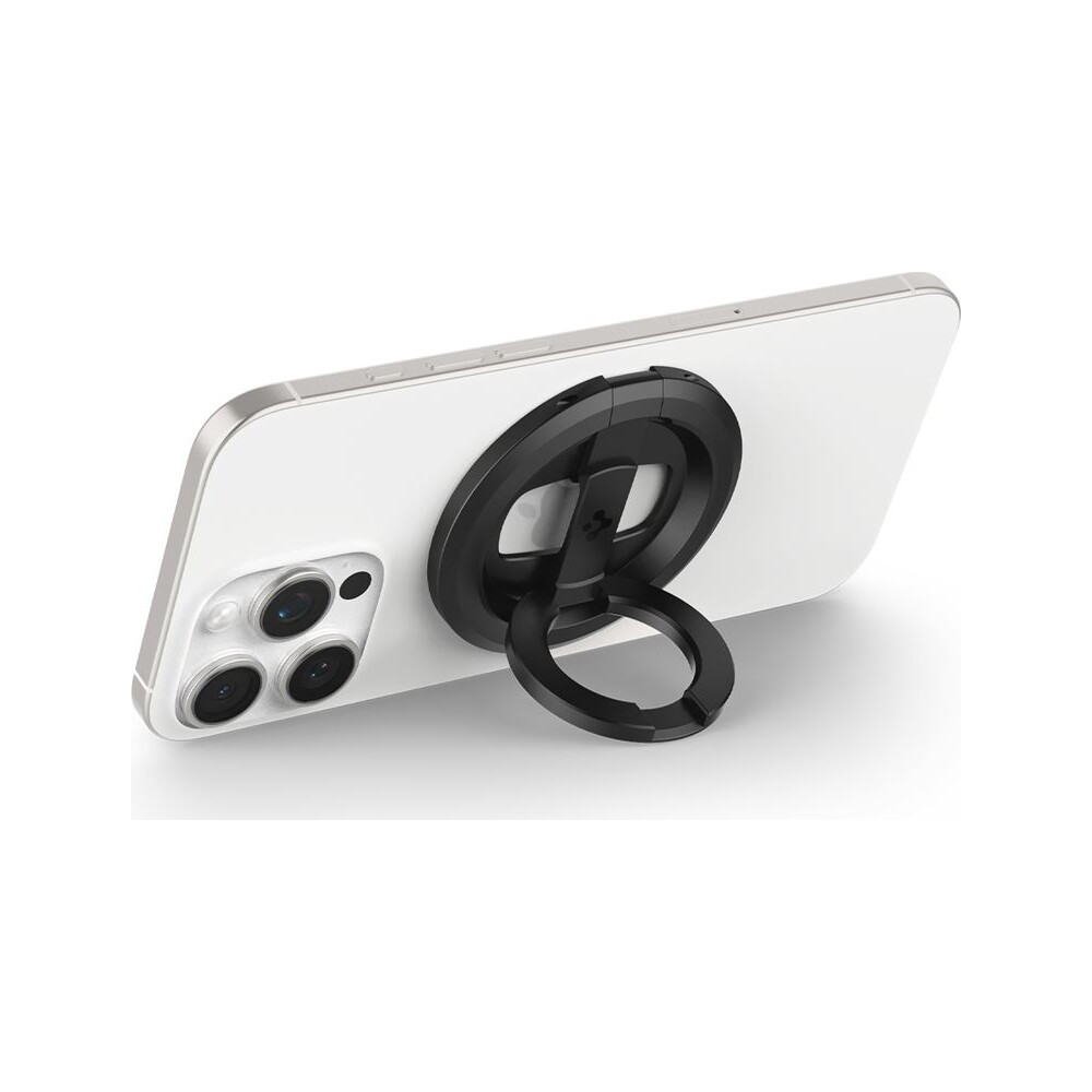 Spigen-O-Mag-Magnetic-Phone-Holder-MagSafe-stojanek-cerny