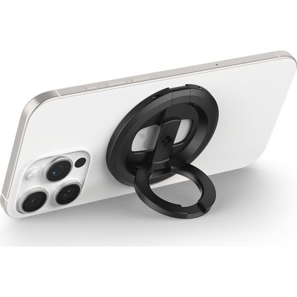 Spigen-O-Mag-Magnetic-Phone-Holder-MagSafe-stojanek-cerny
