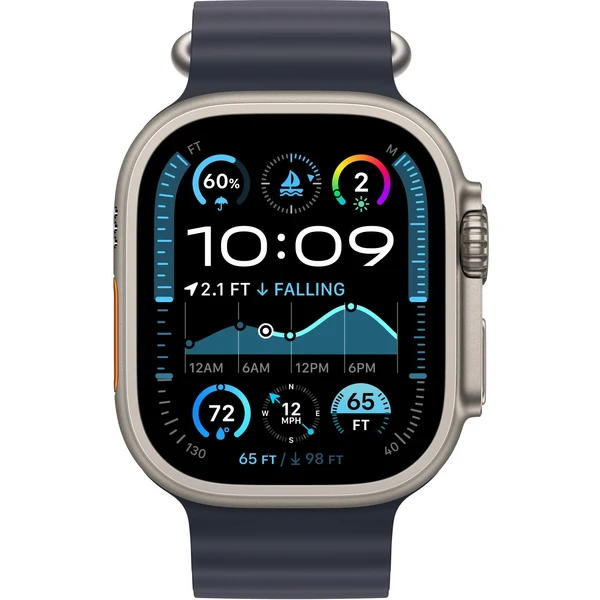Apple Watch 49/46/45/44mm námořnicky modrý oceánský řemínek s přírodním titanem - Řemínky - Obrázek 14S7000K01