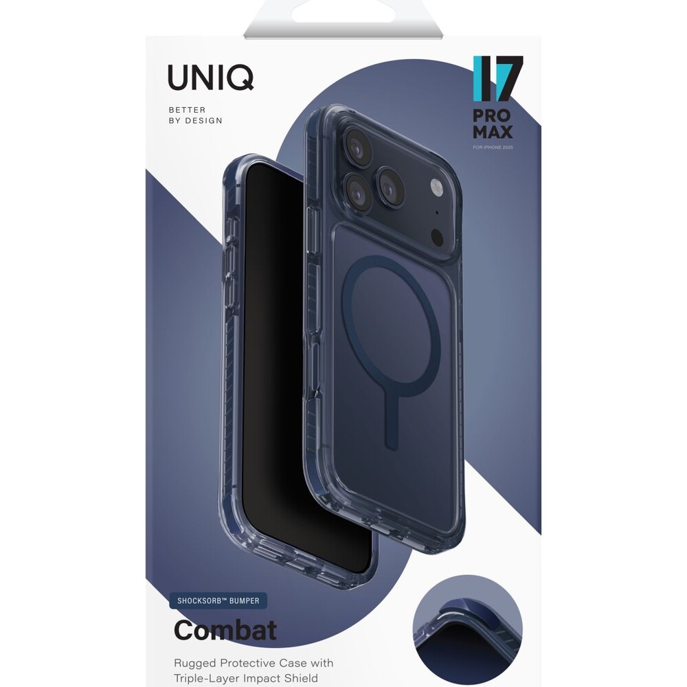 UNIQ-Combat-MagClick-MagSafe-kryt-iPhone-17-Pro-Max-Navy-Blue