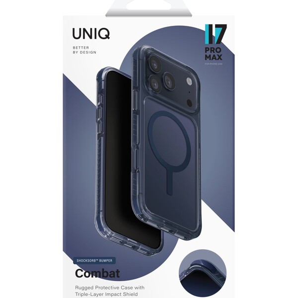 UNIQ-Combat-MagClick-MagSafe-kryt-iPhone-17-Pro-Max-Navy-Blue
