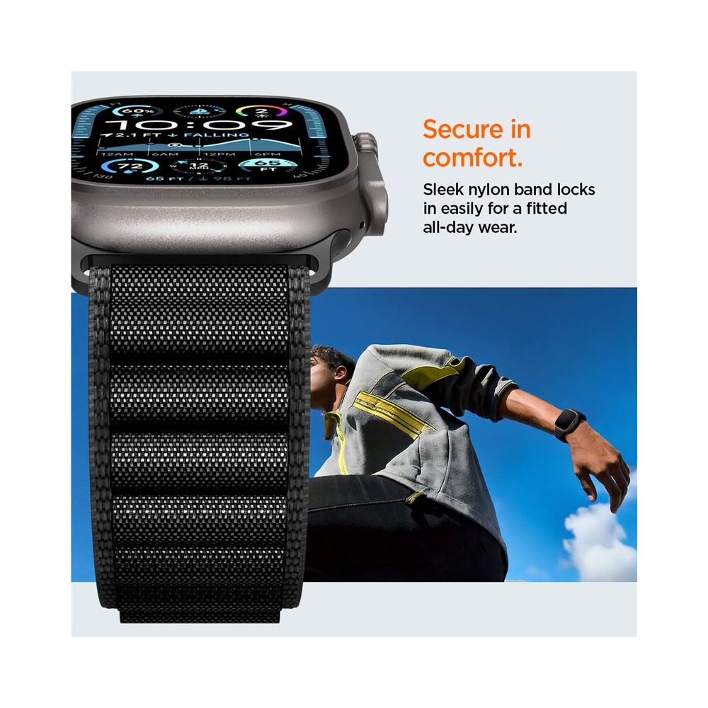 Spigen-Fabric-Band-hook-reminek-Apple-Watch-49-46-45-44mm-cerny