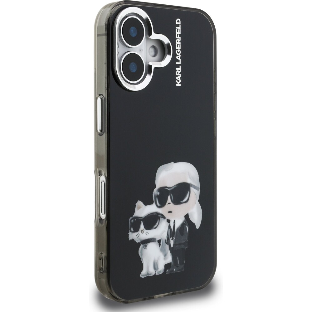 Karl-Lagerfeld-IML-Aquarelle-Karl-and-Choupette-kryt-iPhone-16-cerny