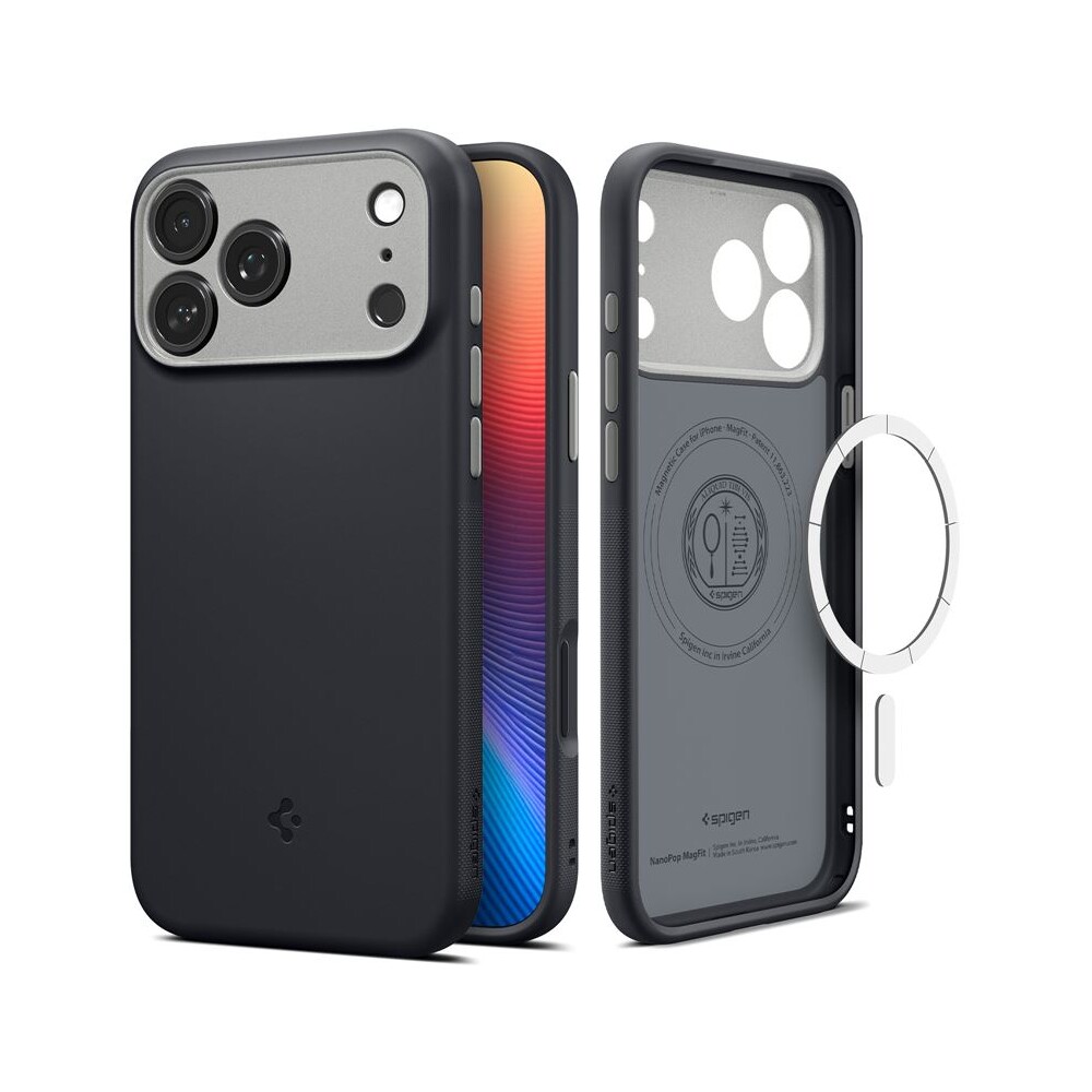 Spigen-Nano-Pop-MagSafe-kryt-iPhone-17-black-sesame