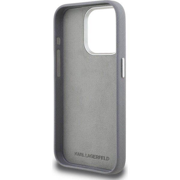 Karl-Lagerfeld-Grained-PU-K-CH-Heads-kryt-iPhone-15-Pro-sedy