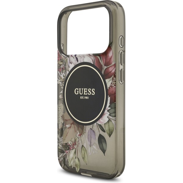 Guess-IML-Flowers-Strap-MagSafe-kryt-iPhone-17-Pro-cerny