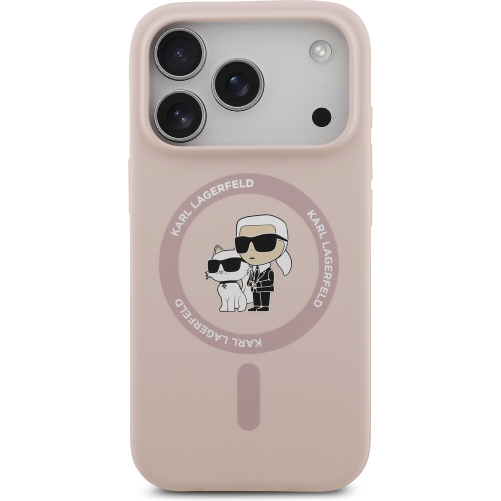 Karl-Lagerfeld-Liquid-Silicone-Karl-and-Choupette-MagSafe-kryt-iPhone-17-Pro-ruzovy