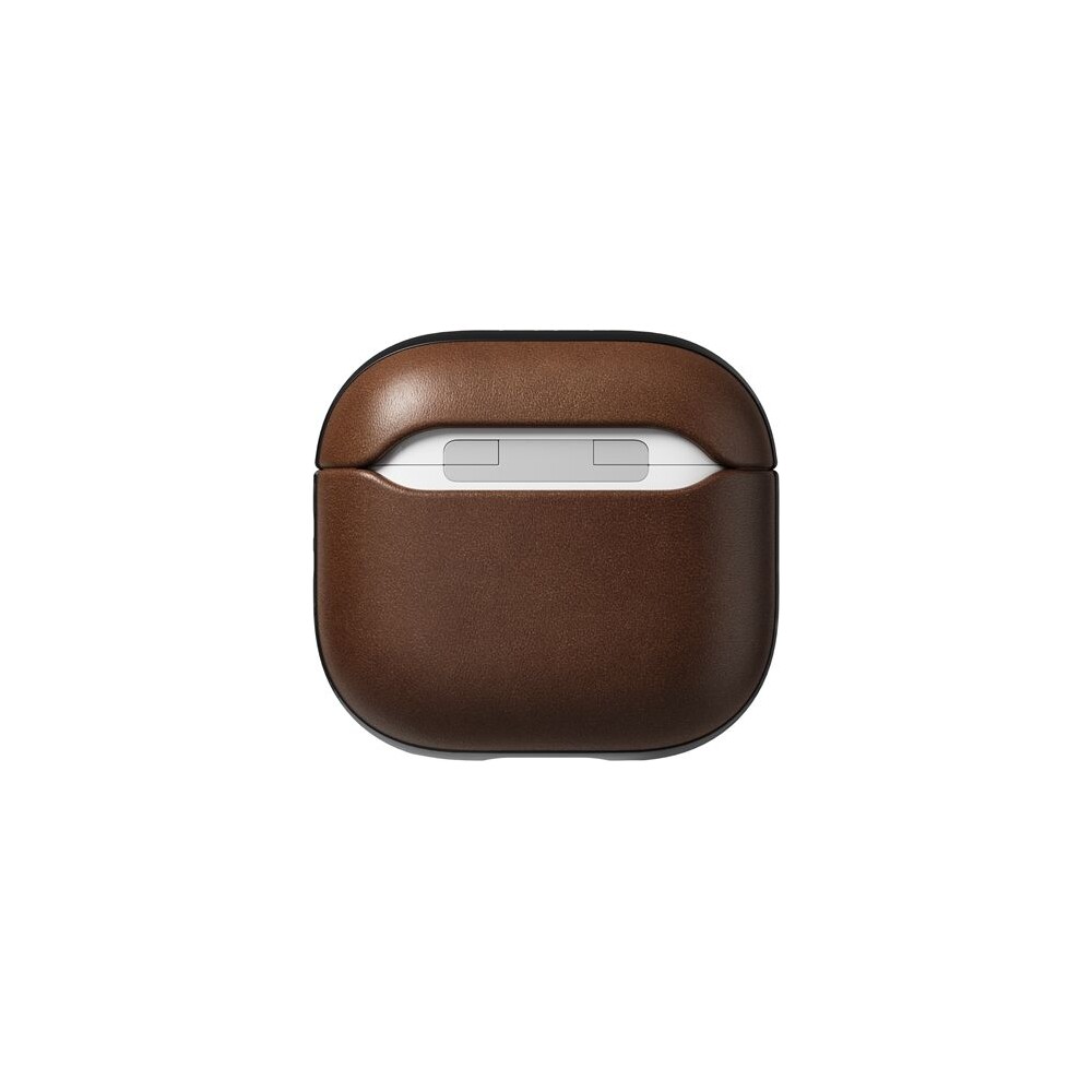 Nomad-Modern-Leather-pouzdro-Apple-Airpods-4-tmave-hnede