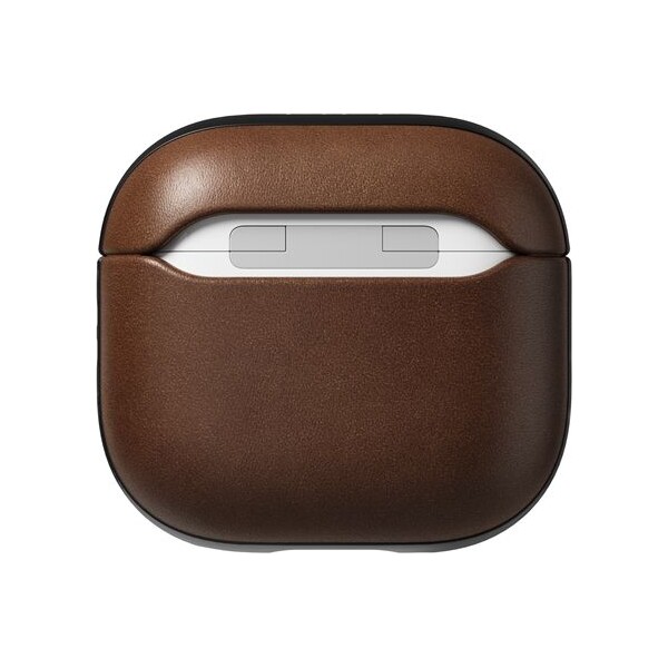 Nomad-Modern-Leather-pouzdro-Apple-Airpods-4-tmave-hnede