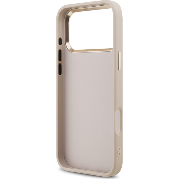 Guess-PU-Leather-4G-Metal-Logo-Gold-Frame-MagSafe-kryt-iPhone-17-Pro-Max-ruzovy