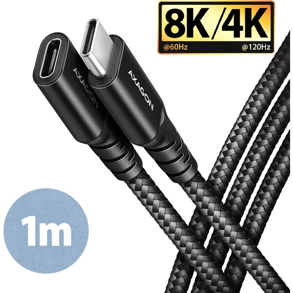AXAGON-BUCM32-CF10AB-USB-C-USB-C-prodluzovaci-kabel-1m-cerny