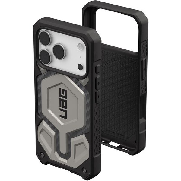 UAG-Monarch-Pro-MagSafe-Titanium-kryt-iPhone-17-Pro-stribrny