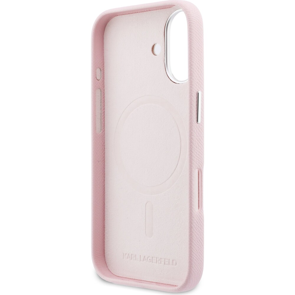 Karl-Lagerfeld-PU-Karl-and-Choupette-Heads-Pins-MagSafe-kryt-iPhone-17-ruzovy