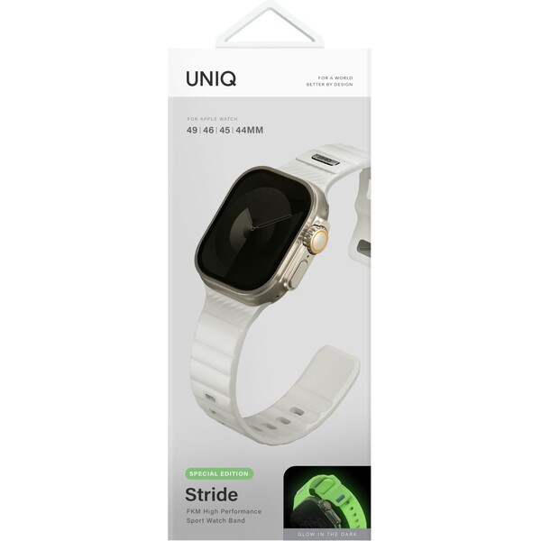 UNIQ-Stride-FKM-Rubber-vodeodolny-reminek-Apple-Watch-49-45-44-42mm-bily-svitici
