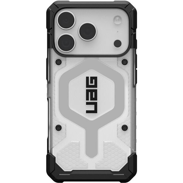 UAG-Pathfinder-Clear-Magsafe-kryt-iPhone-17-Pro-ciry-stribrny