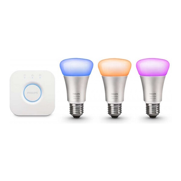 Philips-Hue-startovaci-sada-3ks-zarovek-E27-A60-10W-White-and-Color-ambiance-Hue-Bridge-bile