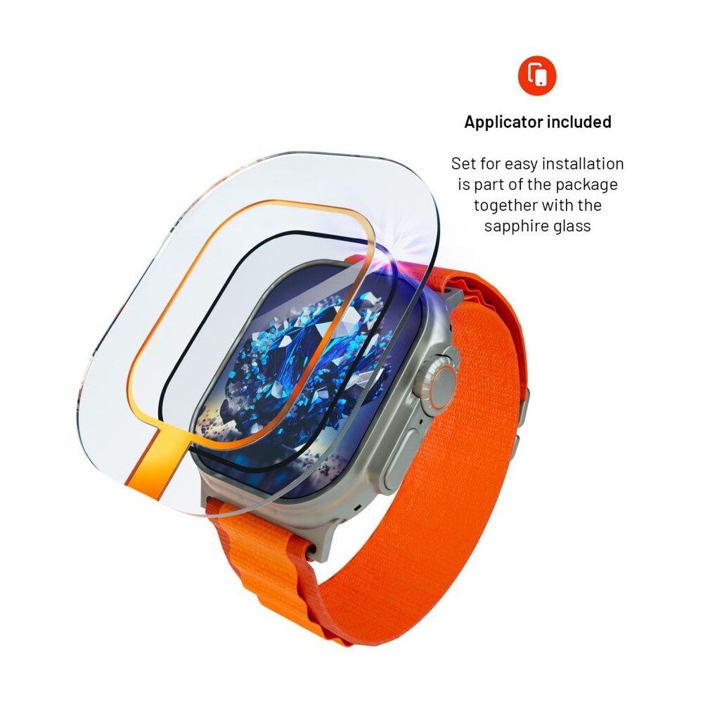 FIXED-safirove-sklo-pro-Apple-Watch-Ultra-s-ocelovym-rameckem