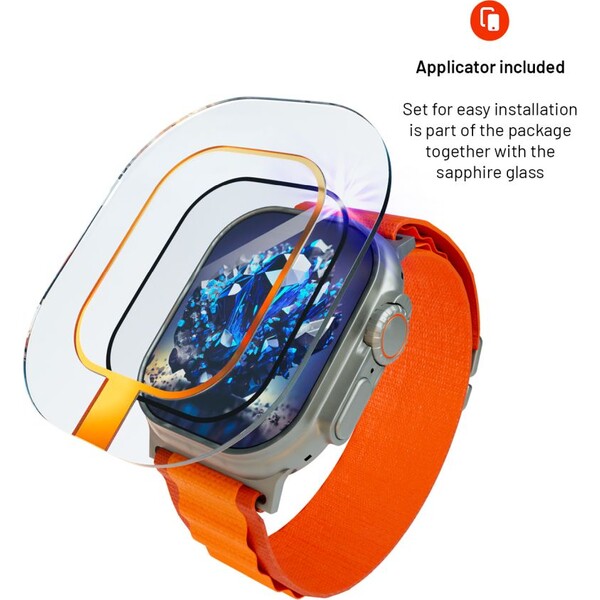 FIXED-safirove-sklo-pro-Apple-Watch-Ultra-s-ocelovym-rameckem