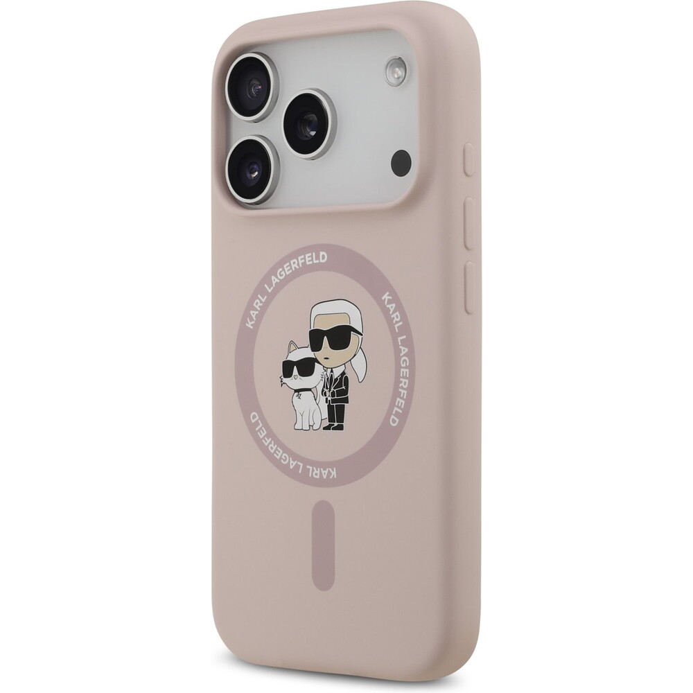 Karl-Lagerfeld-Liquid-Silicone-Karl-and-Choupette-MagSafe-kryt-iPhone-17-Pro-ruzovy