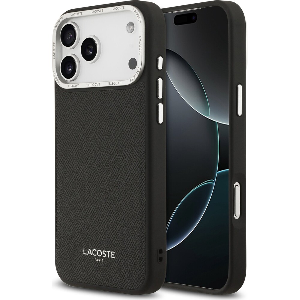 Lacoste-PU-Leather-Champs-Elysees-MagSafe-kryt-iPhone-17-Pro-Max-cerny