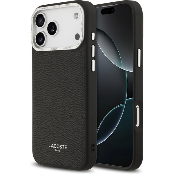 Lacoste-PU-Leather-Champs-Elysees-MagSafe-kryt-iPhone-17-Pro-Max-cerny