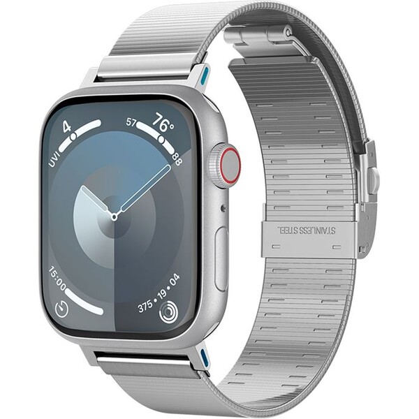 Spigen-Sleek-Link-reminek-Apple-Watch-49-46-45-44-42mm-stribrny
