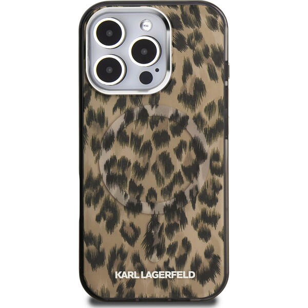 Karl-Lagerfeld-IML-Leopard-MagSafe-kryt-iPhone-16-Pro-hnedy