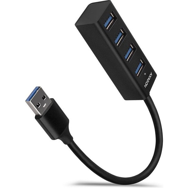 AXAGON-HUEM1A-4x-USB-3-2-Gen-1-MINI-hub-kovovy-kabel-USBA-20cm