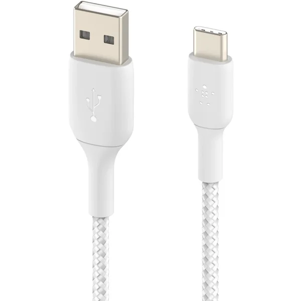 Belkin BOOST Charge Braided USB-C/USB-A odolný kabel, 1m, bílý - Kabely - Obrázek 19C9400301