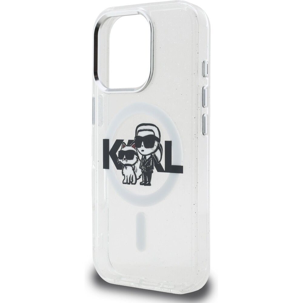 Karl-Lagerfeld-IML-Glitter-Karl-and-Choupette-Sketch-MagSafe-kryt-iPhone-16-Pro-ciry