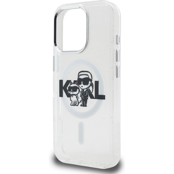 Karl-Lagerfeld-IML-Glitter-Karl-and-Choupette-Sketch-MagSafe-kryt-iPhone-16-Pro-ciry