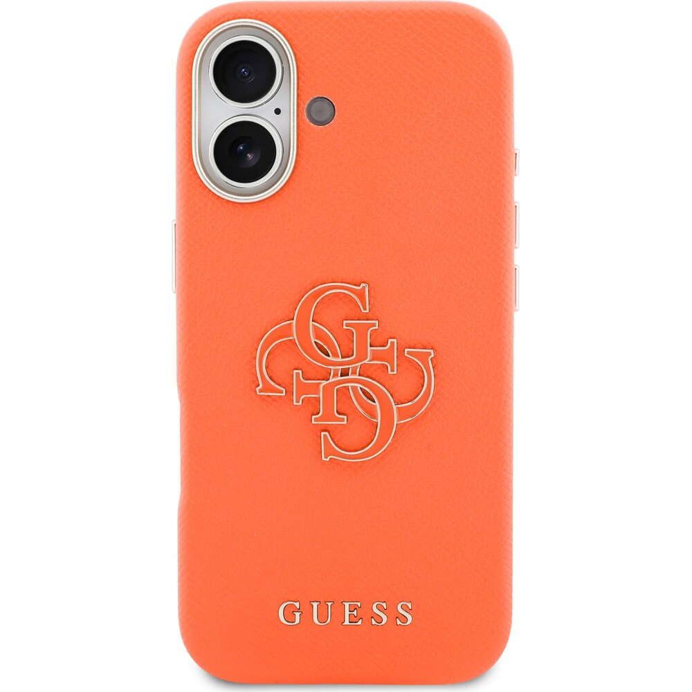 Guess-PU-Resin-Logo-kryt-iPhone-17-oranzovy