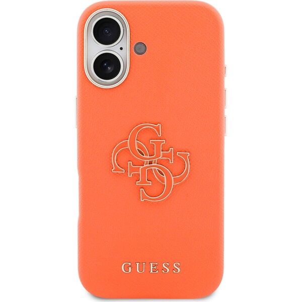 Guess-PU-Resin-Logo-kryt-iPhone-17-oranzovy