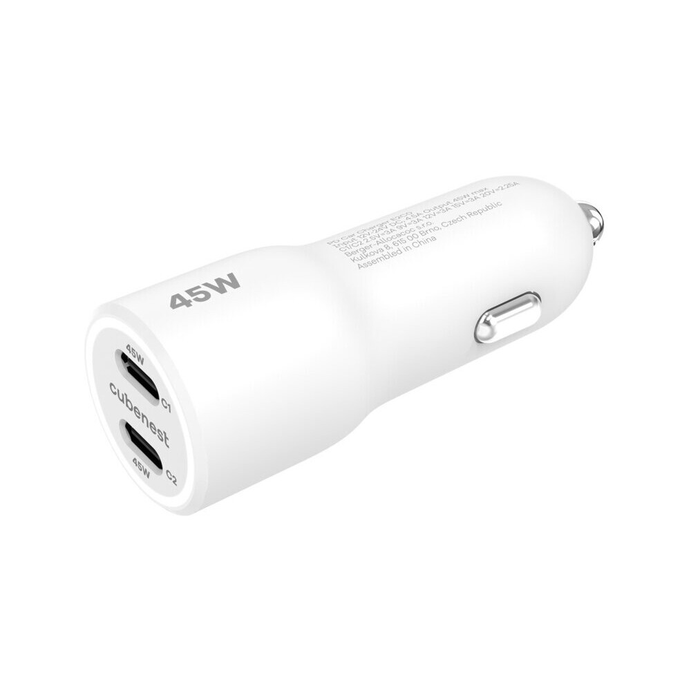 CubeNest-E2C0-nabijecka-do-auta-s-PD-45W-bila