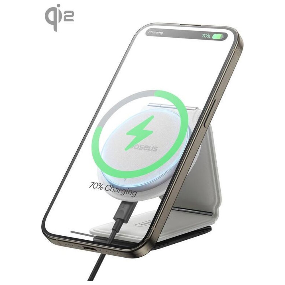 Baseus-PrimeTrip-C02-drzak-do-auta-s-bezdratovym-nabijenim-Qi2-na-palubni-desku-bily