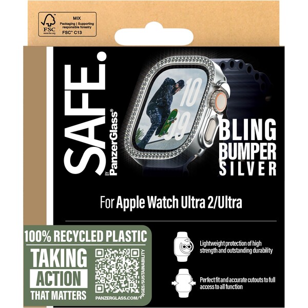 PanzerGlass-SAFE-Apple-Watch-Ultra-3-2-1-bumper-ramecek-trpytive-stribrny
