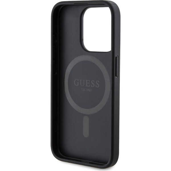 Guess-PU-Leather-4G-Colored-Ring-MagSafe-kryt-iPhone-15-Pro-cerny