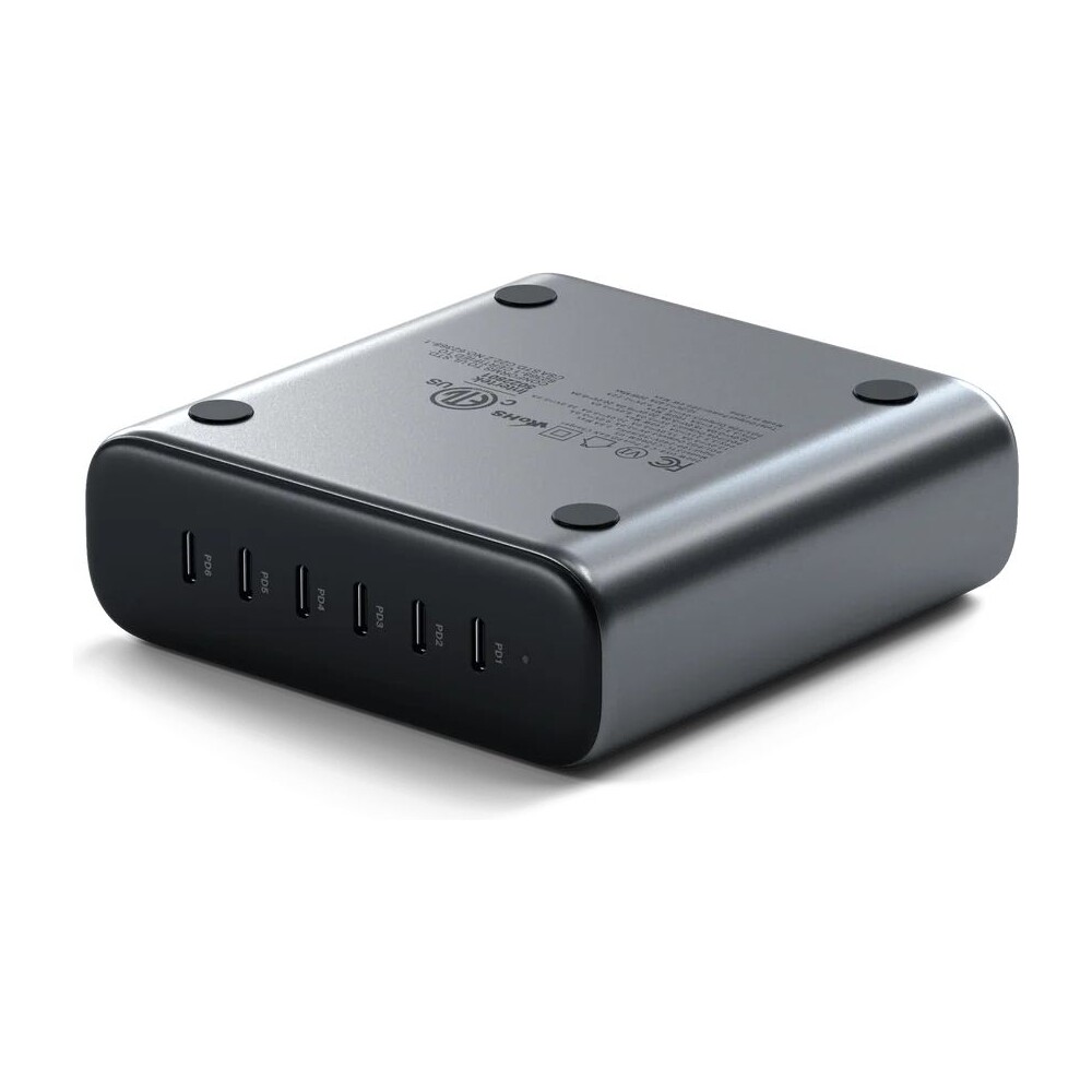 Satechi-200W-6x-USB-C-nabijeci-adapter-sedy
