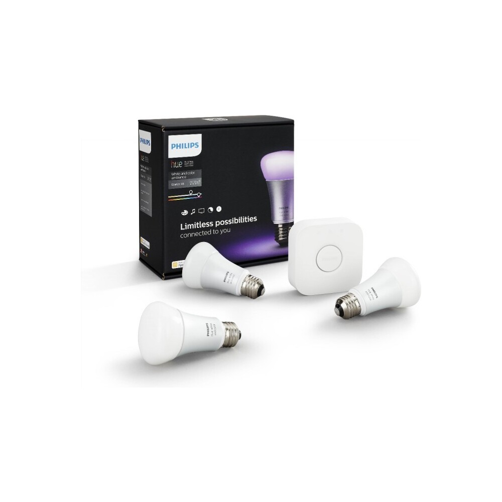 Philips-Hue-startovaci-sada-3ks-zarovek-E27-A60-10W-White-and-Color-ambiance-Hue-Bridge-bile
