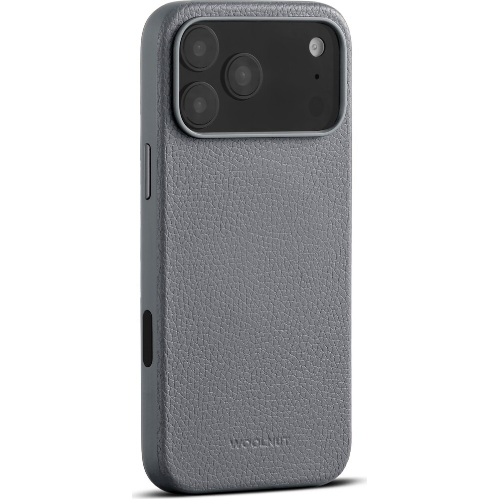 Woolnut-MagSafe-kozeny-kryt-iPhone-17-Pro-Max-sedy