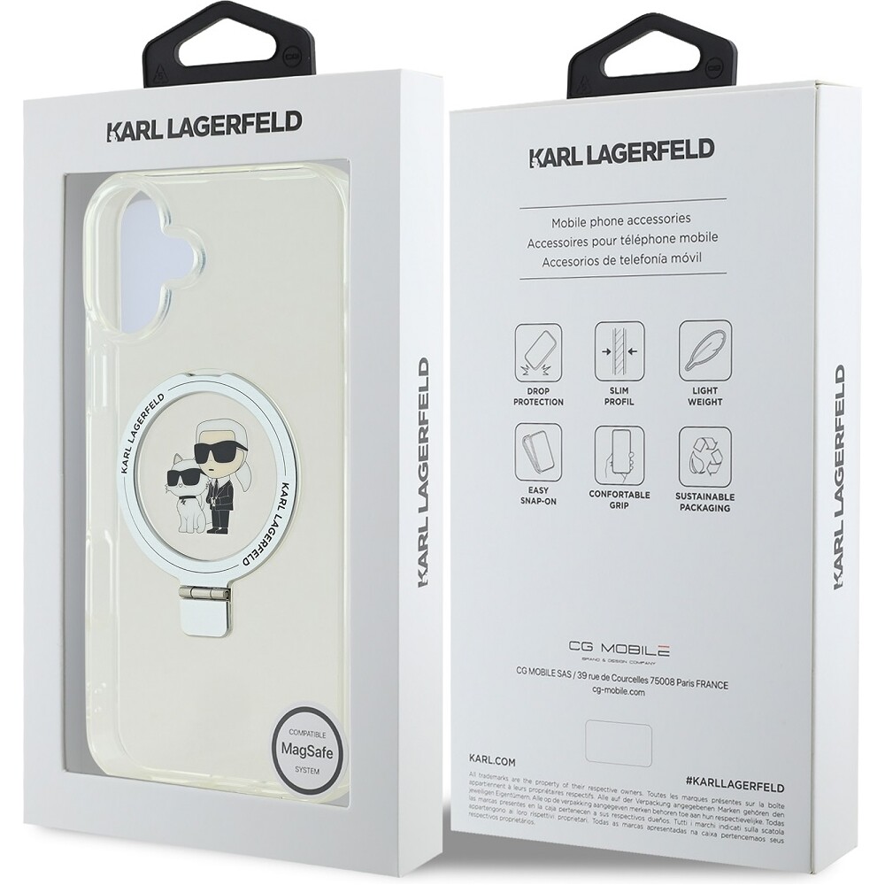 Karl-Lagerfeld-Ringstand-Karl-and-Choupette-MagSafe-kryt-pro-iPhone-16-Plus-bily