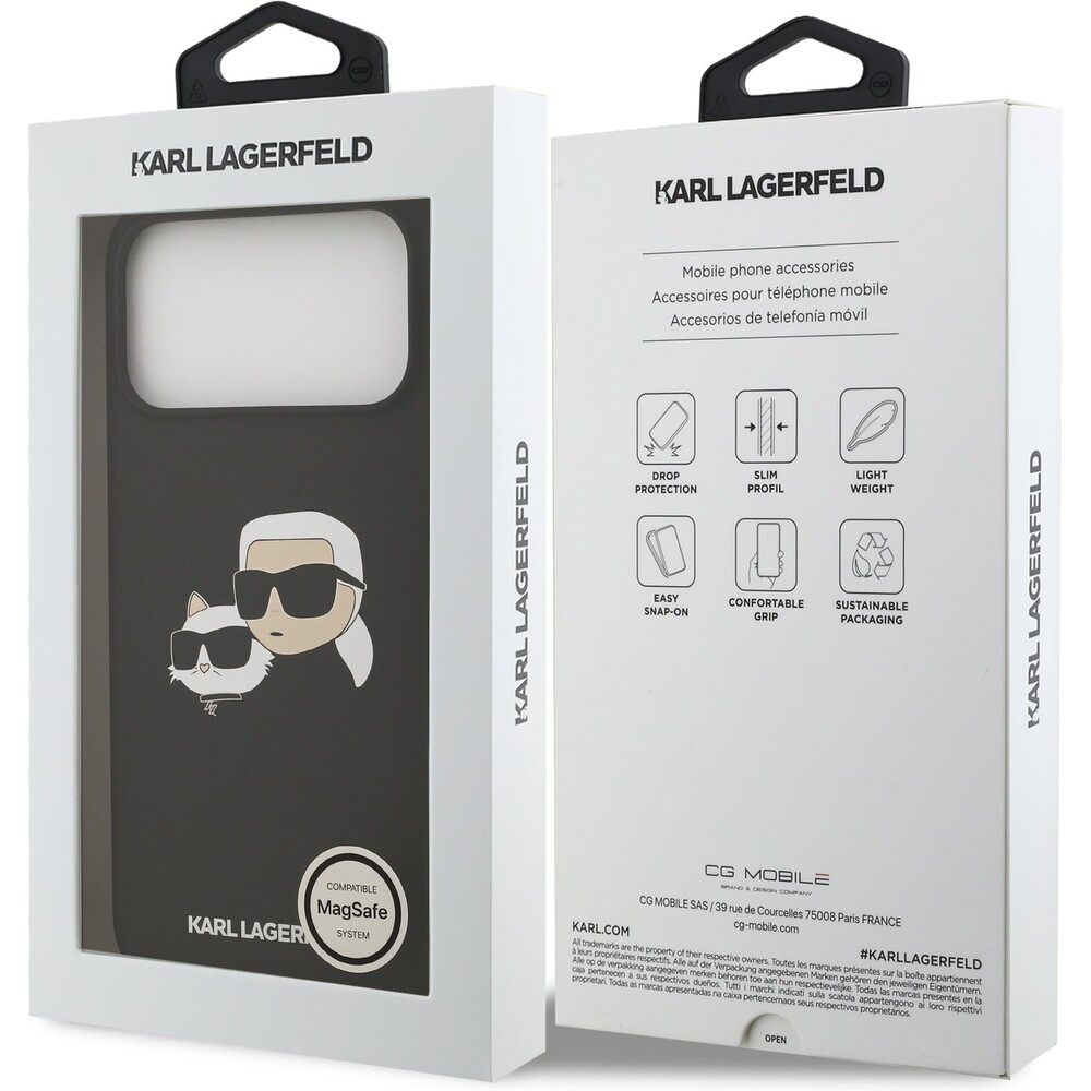 Karl-Lagerfeld-Liquid-Silicone-Double-Heads-MagSafe-kryt-iPhone-17-Pro-Max-cerny